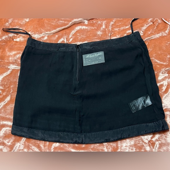 VINTAGE All Saints Spitalfields Sequin Embellished Black Silver Mini Skirt S/M - Picture 6 of 13